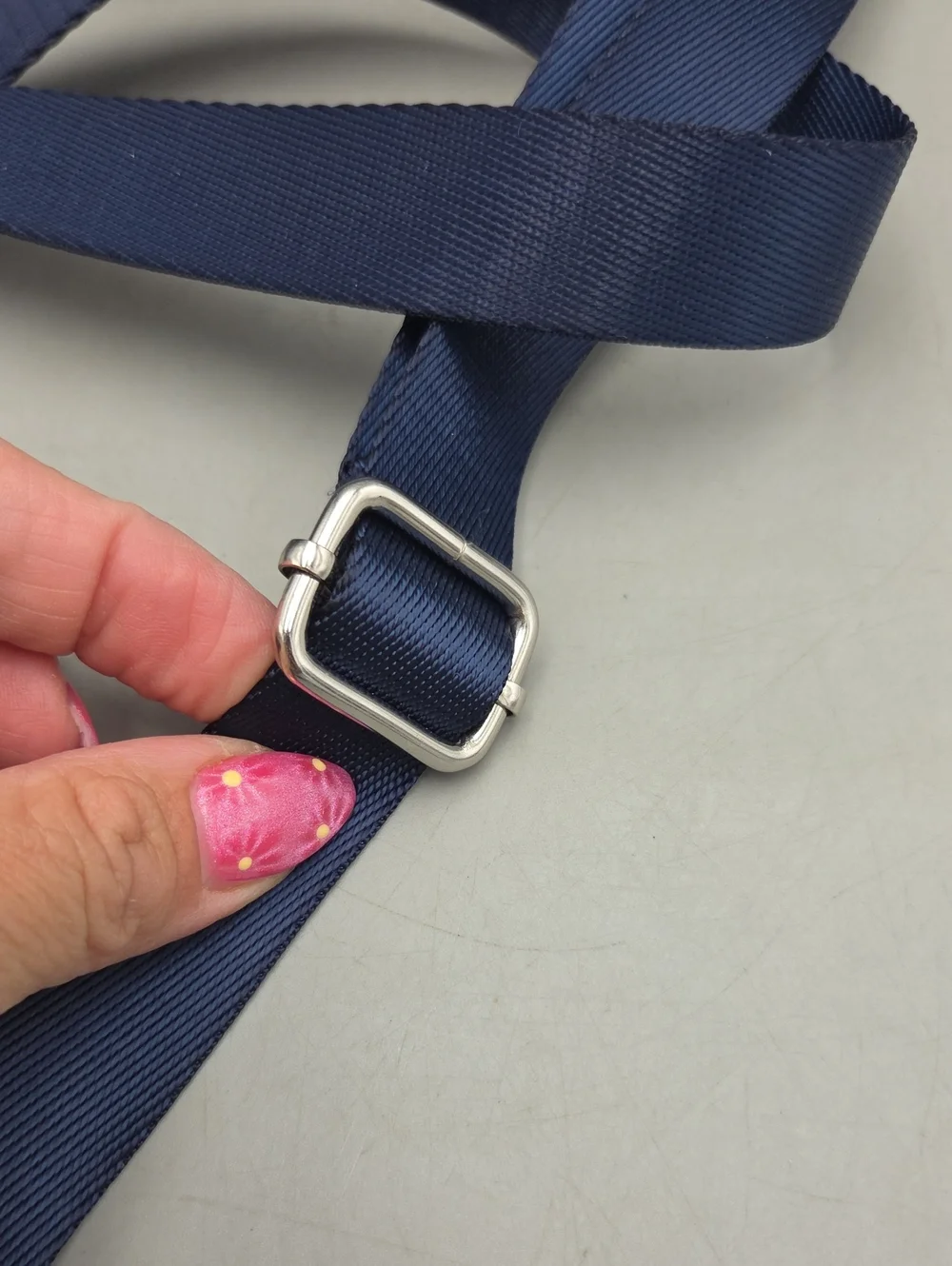 IHKWIP navy crossbody bag  textured nylon finish